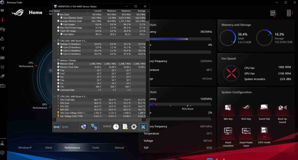 CPU Idle Temp 60: